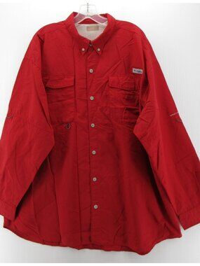 Columbia Shirt XXL Omni-Shade PFG Performance Fishing Button Up Vented *